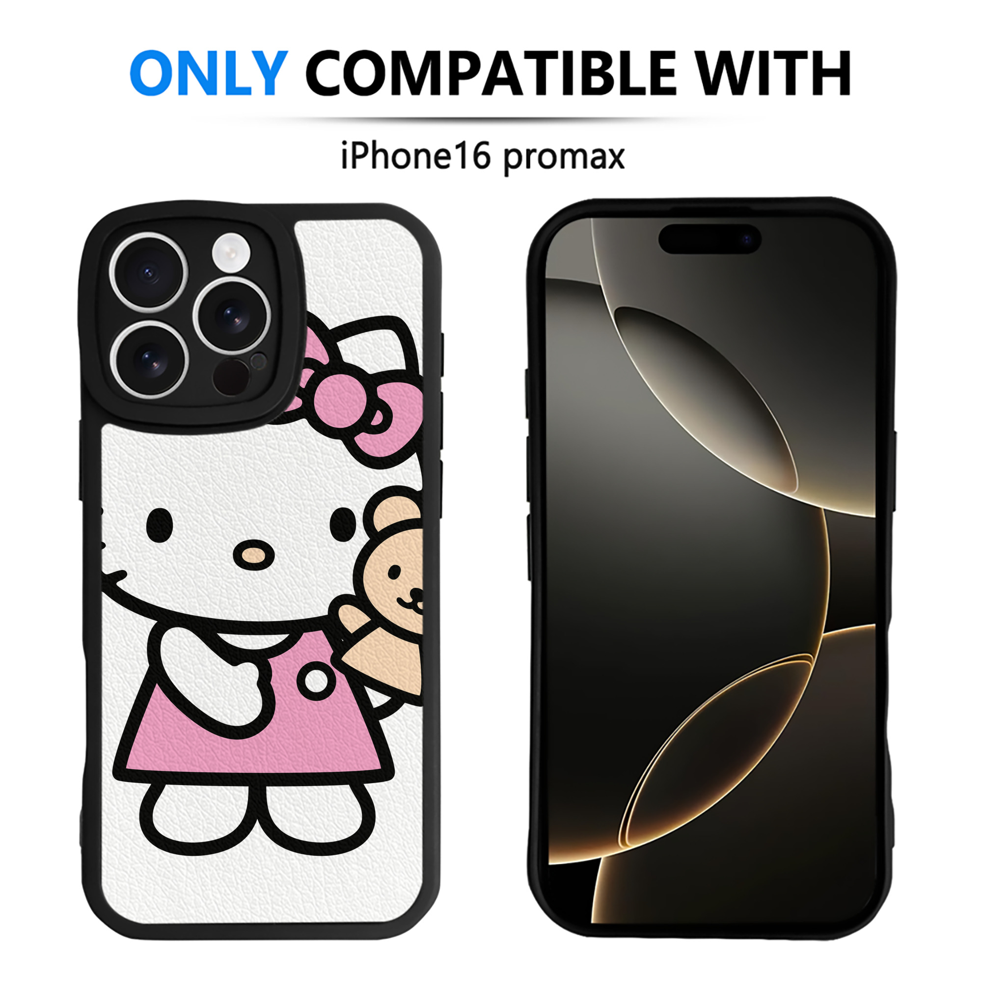 （画像用） Hello Kitty ハローキティ 【iPhone 16シリーズ対応】シリコンスマホケース（レザー調） 材質：シリコン